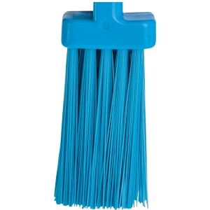 Dettaglio: Scopa per grondaia 2 in 1 OBI blu con setole, strumento di pulizia.