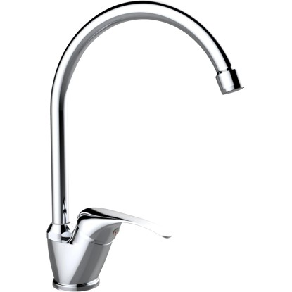 Rubinetto cucina monocomando Eva canna alta cromo