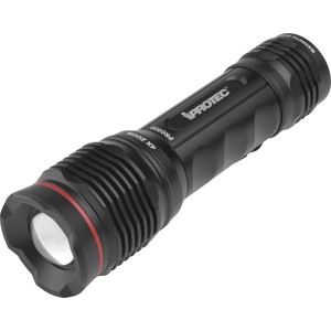 Torcia LED nera NEBO Iprotec Pro 500 Lite in alluminio, 450 lumen, portata fino a 170 m.