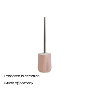 Scopino bagno Marika in ceramica rosa