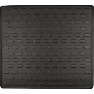 Tappetino baule antracite 100x90 cm in PE robusto con bordo rialzato e motivo antiscivolo.