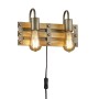 Applique LED da esterno in stile industriale rustico con due lampadine Edison.