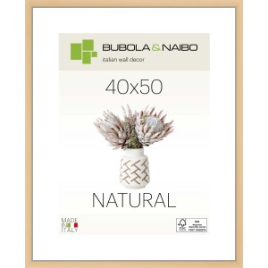 Cornice in legno chiaro, 40x50 cm, con motivo. Ideale per foto e stampe artistiche.