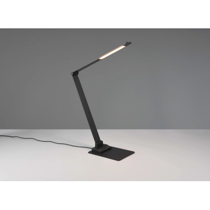 Lampada tavolo Travis dimmerabile 650lm 6,5W nera L 72 cm