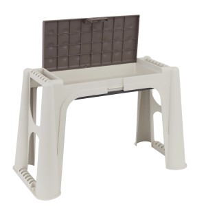 t.b.t. supporto da giardinaggio con ripiano e coperchio, ideale per il giardinaggio.