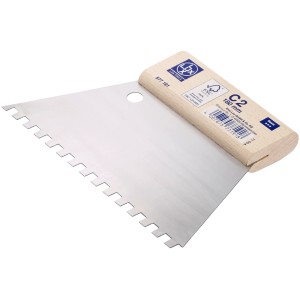 Spatola dentata LUX Classic, dentatura 6x6 mm, larghezza 180 mm, per colla per piastrelle.