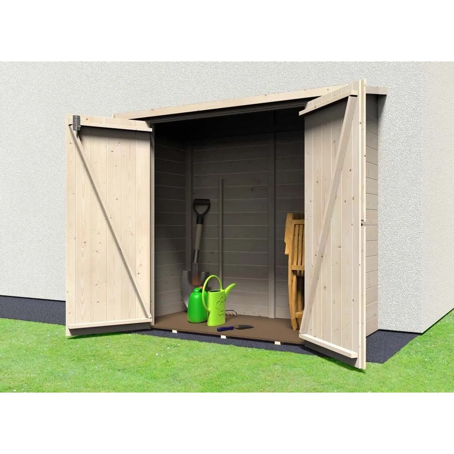 Casetta da giardino Albecove Sp 12 mm H183xL182XP91 cm_3