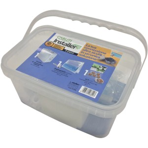 t.b.t. Kit elettricista in scatola trasparente con manico.