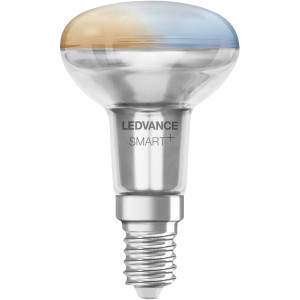 Lampadina Ledvance Smart+ Reflector E14, RGBW, dimmerabile. Lampada smart per illuminazione d'atmosfera.
