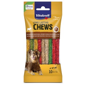 Vitakraft Long Lasting Chews per cani, 10 pezzi. Snack per tenere occupato il tuo cane, a basso contenuto di grassi.