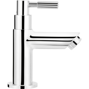 Rubinetto acqua fredda cromato baliv KV-4030 per lavabo dal design moderno.