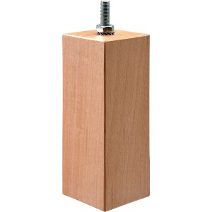 Piede per mobile Hettich Brema, 150mm, faggio, con vite M8.