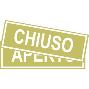 Cartello con indicazione 'Chiuso' e 'Aperto', ideale come cartello per porta.
