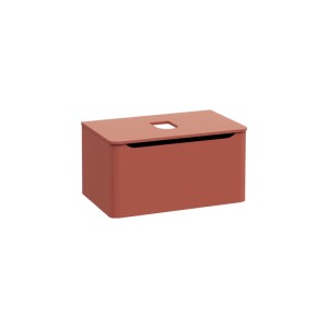 Mobile bagno base lavabo sospeso 1 cassetto Integra Round 80 cm terracotta