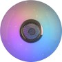 Plafoniera LED bianca Musica con altoparlante e cambio colore per un'illuminazione d'atmosfera.
