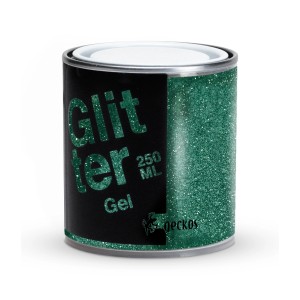 Barattolo di t.b.t. Gel glitterato per effetti creativi, verde brillante.