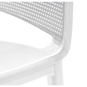 Sedia da giardino senza cuscino con braccioli Elisa bianco