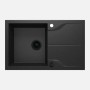 Lavello 1 vasca gocciolatoio  Sagua la Grande 490x194 mm nero grafite met