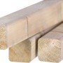 Pali in legno per recinzioni, naturali, quadrati.