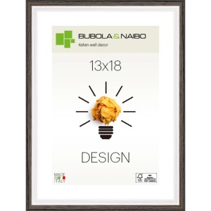 Cornice in legno nera Unika 13x18 cm, certificata FSC, per foto moderne.