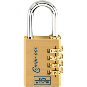 Lucchetto a combinazione Burg Wächter Combi Lock 80/40 in ottone con 4 rotelle.