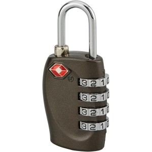 Lucchetto a combinazione t.b.t. per bagagli, conforme TSA, colore antracite.