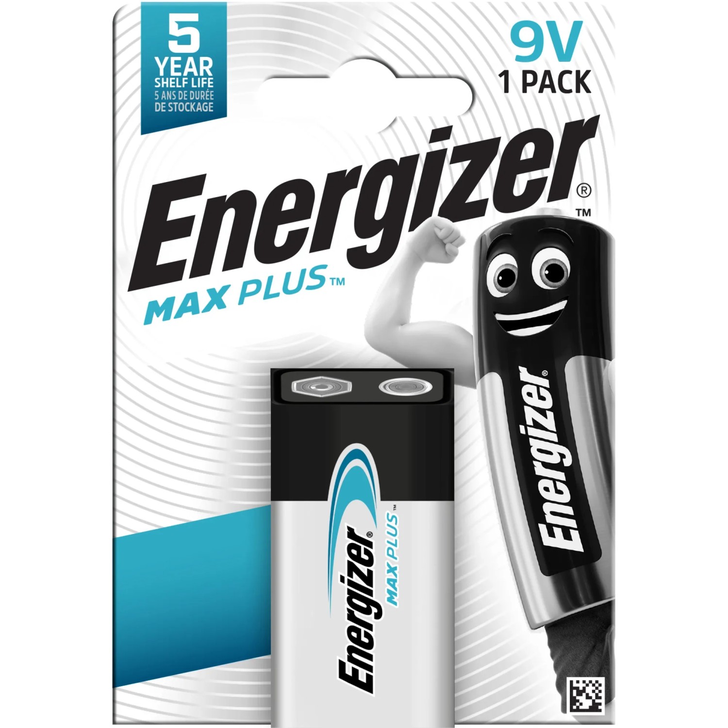 Energizer Max Plus Pila Alcalina 9V, 1 pezzo, in blister