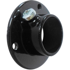 Supporto per asta nero per sistemi cucina per montaggio a parete.