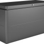 Biohort Loungebox Gr. 160, grigio scuro metallizzato, ideale per riporre articoli da giardino e cuscini.