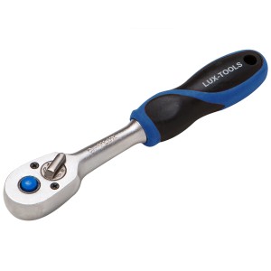 LUX Cricchetto reversibile 6,3 mm (1/4) Comfort con manico blu-nero.