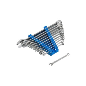 Set di chiavi combinate LUX, 12 pezzi (6-19 mm) nel supporto blu.
