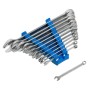 Set di chiavi combinate LUX, 12 pezzi (6-19 mm) nel supporto blu.