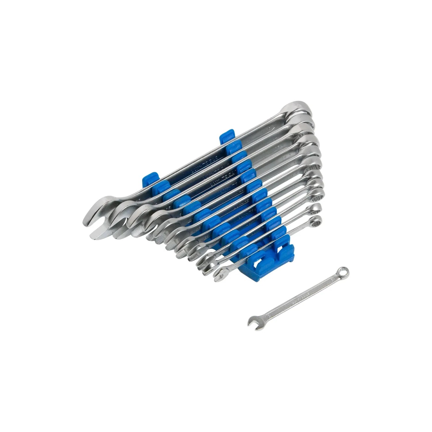 Set di chiavi combinate LUX, 12 pezzi (6-19 mm) nel supporto blu.