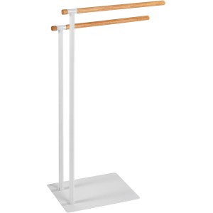 Wenko Macao: Porta asciugamani e vestiti freestanding in acciaio e legno.