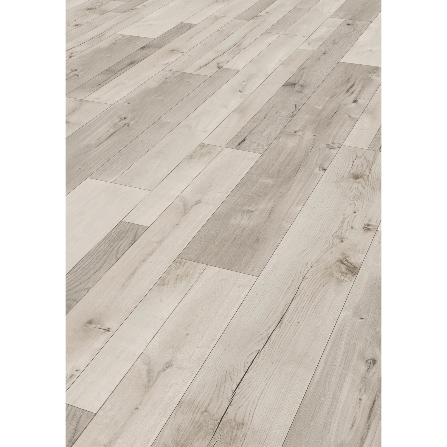 Pavimento laminato effetto rovere chiaro Farco Urban, ideale per ambienti residenziali e commerciali.