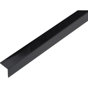 Profilo angolare in PVC nero Arcansas, 30x30x1000 mm, per fissaggi e telai.