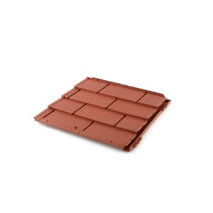 Tegole in plastica marrone t.b.t. per coperture.