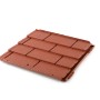 Tegole in plastica marrone t.b.t. per coperture.
