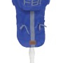Cappotto blu per cani t.b.t. con cappuccio e dettagli riflettenti su manichino.