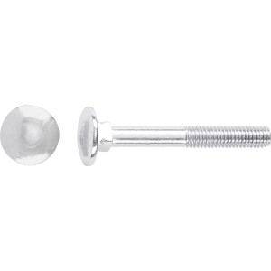 Bullone a testa tonda M8 x 30 mm, acciaio, filettatura completa, confezione da 50 per costruzioni robuste.