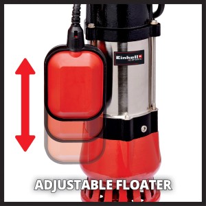 Pompa per acque sporche Einhell GC-DP 5010 G con interruttore a galleggiante regolabile.