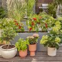 Set irrigazione a goccia Gardena per terrazza per 30 piante, con unità base, tubi e gocciolatori.