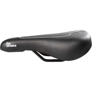 Sella da bicicletta nera t.b.t. per un elevato comfort durante il ciclismo.