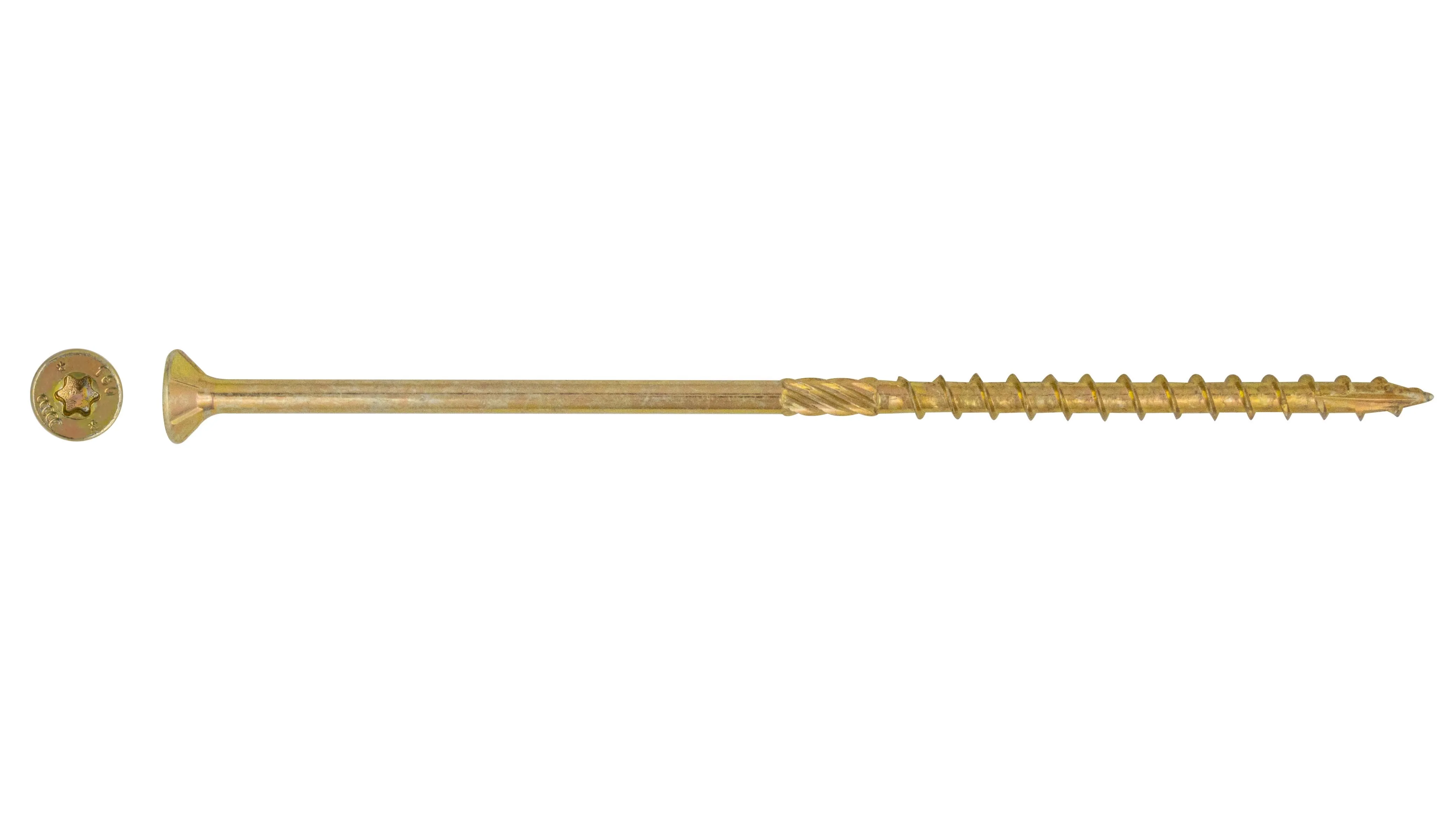 Viti Per Legno In Bronzo Siliconico #10 X 1'' – Testa Piatta, Attacco Frearson – Confezione Da 100 Pz