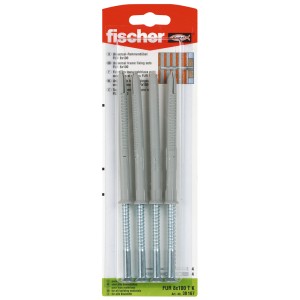 Fischer Tassello universale per telaio FUR 8 x 100 T K, 4 pezzi, per fissaggi sicuri in diversi materiali.