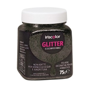 Glitter ecocompostabile t.b.t. in barattolo, ideale per effetti creativi e progetti artistici.