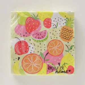 t.b.t. Tovaglioli di carta con motivo fruttato, ideali per decorare la tavola e le feste.