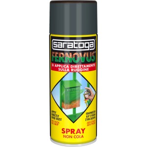 Bomboletta spray antiruggine Fernovus di Saratoga, vernice speciale per metallo.