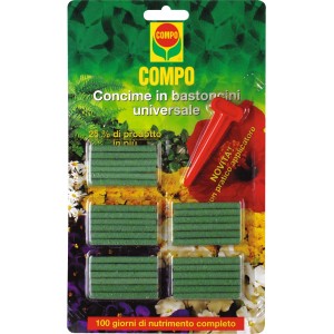 COMPO Concime universale in bastoncini per 100 giorni, con applicatore.