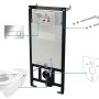 Set WC murale Vital 6 in 1 bianco - cromo